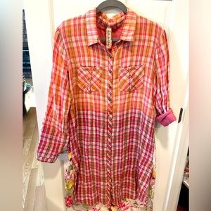 Aratta button down tunic dress